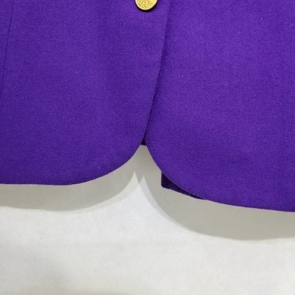 Vintage Gregor Wool Purple Skirt Suit Blazer Jacket 8 Lined - Picture 4 of 12